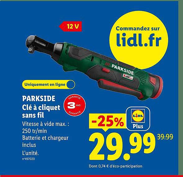 PARKSIDE Clé à cliquet sans fil