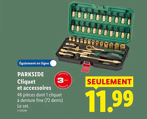 PARKSIDE Cliquet et accessoires