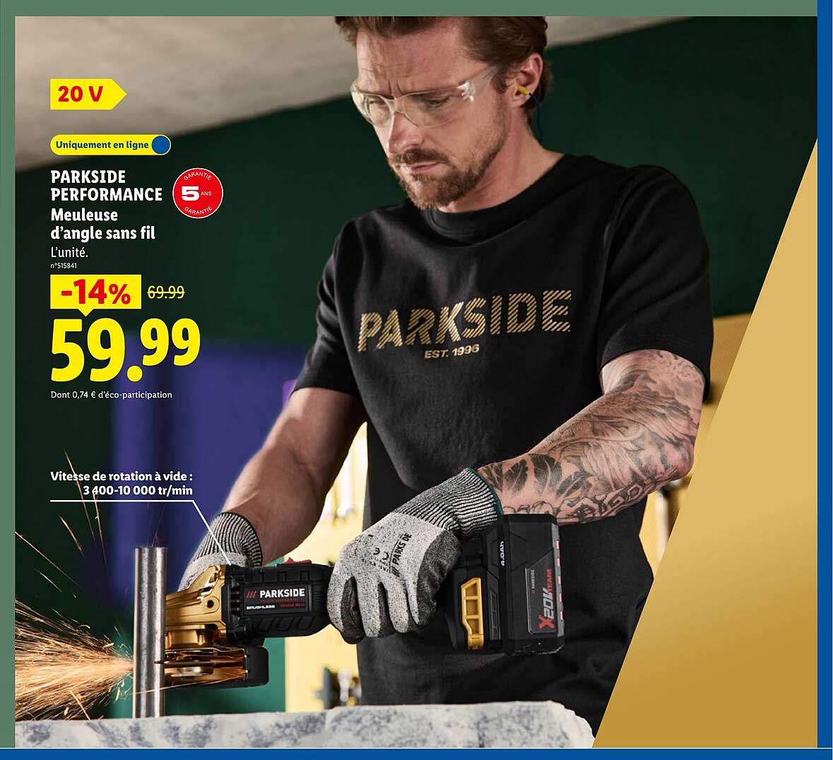 PARKSIDE PERFORMANCE Meuleuse d’angle sans fil