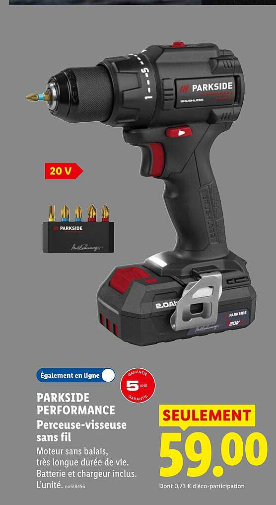 PARKSIDE PERFORMANCE Perceuse-visseuse sans fil