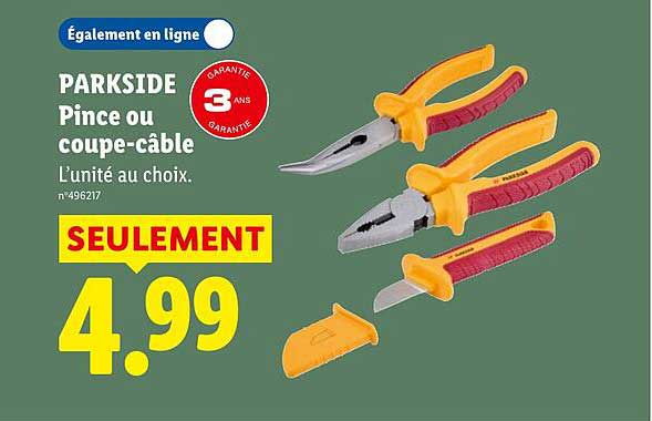 PARKSIDE Pince ou coupe-câble