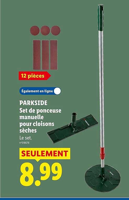 PARKSIDE Set de ponceuse manuelle pour cloisons sèches
