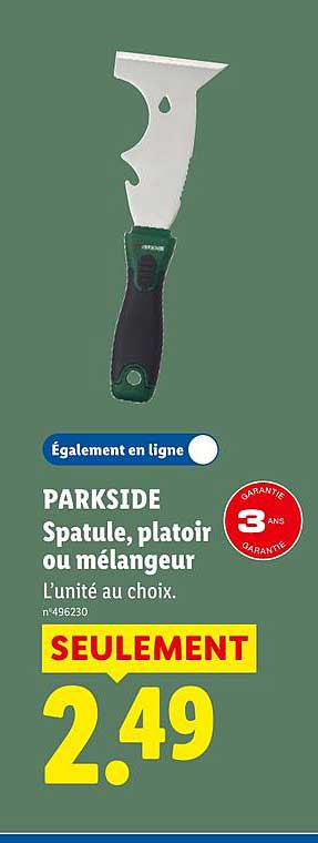 PARKSIDE Spatule, platoir ou mélangeur