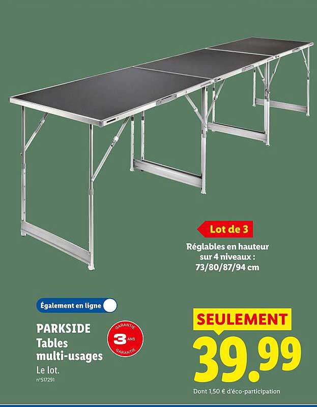 PARKSIDE Tables multi-usages