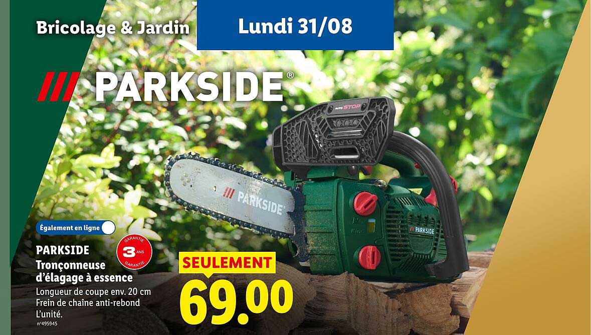 PARKSIDE Tronçonneuse d’élagage à essence
