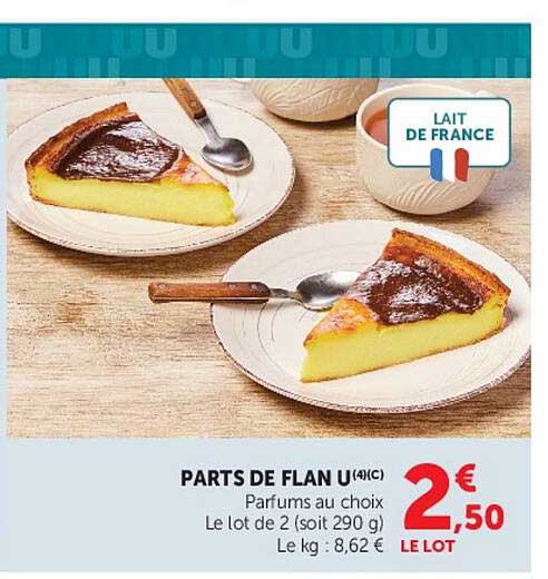 PARTS DE FLAN U