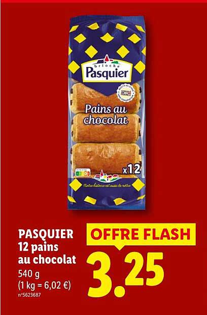 PASQUIER 12 pains au chocolat 540 g