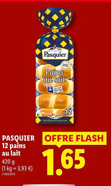 PASQUIER 12 pains au lait 420 g