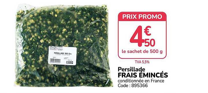 Persillade FRAIS ÉMINCÉS conditionnée en France