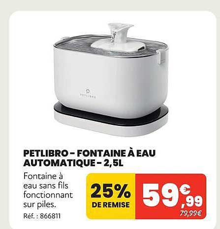 PETLIBRO – FONTAINE À EAU AUTOMATIQUE – 2,5L