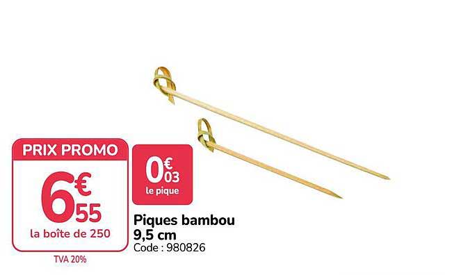 Piques bambou 9,5 cm