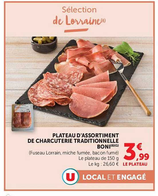 PLATEAU D'ASSORTIMENT DE CHARCUTERIE TRADITIONNELLE BONI(G)G