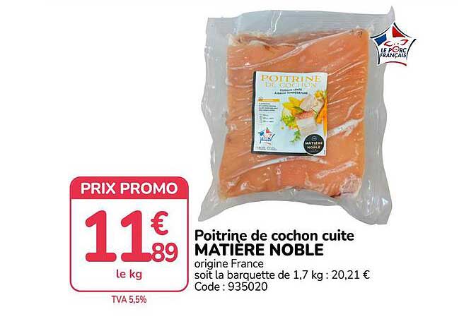 Poitrine de cochon cuite MATIERE NOBLE