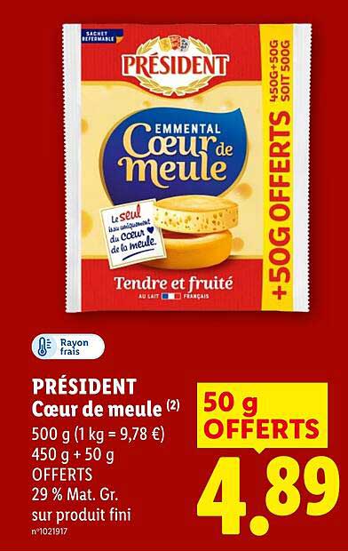 PRÉSIDENT Coeur de meule