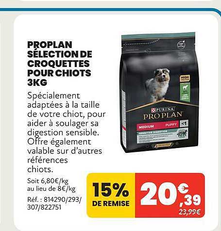 PROPLAN SÉLECTION DE CROQUETTES POUR CHIOTS 3KG
