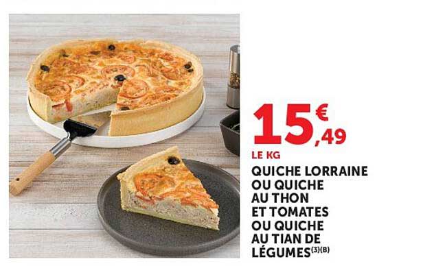 QUICHE LORRAINE OU QUICHE AU THON ET TOMATES OU QUICHE AU TIAN DE LÉGUMES
