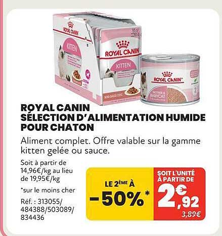 ROYAL CANIN SELECTION D’ALIMENTATION HUMIDE POUR CHATON