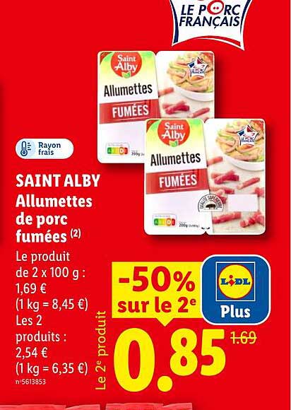 SAINT ALBY Allumettes de porc fumées (2)