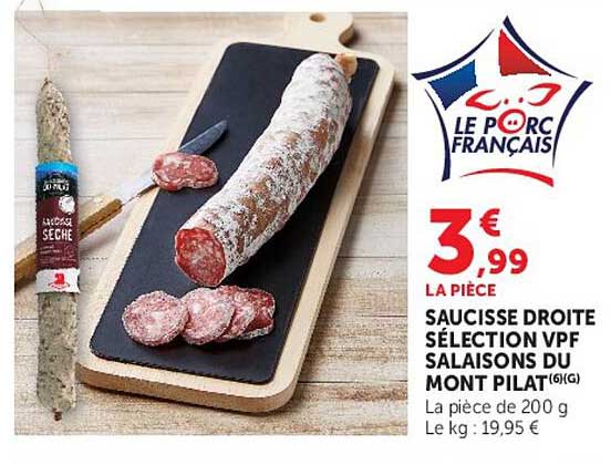 SAUCISSE DROITE SÉLECTION VPF SALAISONS DU MONT PILAT(6)G