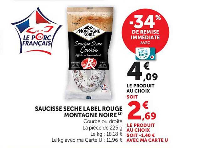 SAUCISSE SECHE LABEL ROUGE MONTAGNE NOIRE (2)