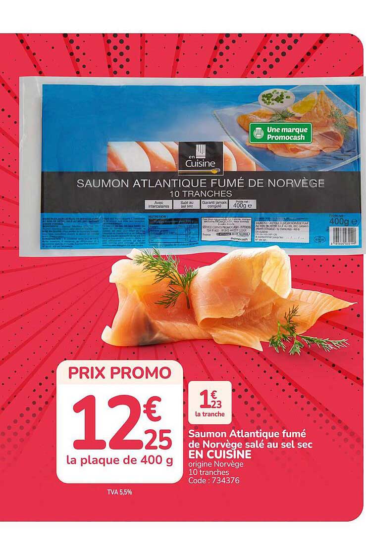 Saumon Atlantique fumé de Norvège salé au sel sec EN CUISINE