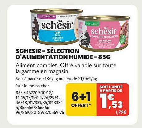 SCHESIR – SÉLECTION D'ALIMENTATION HUMIDE - 85G