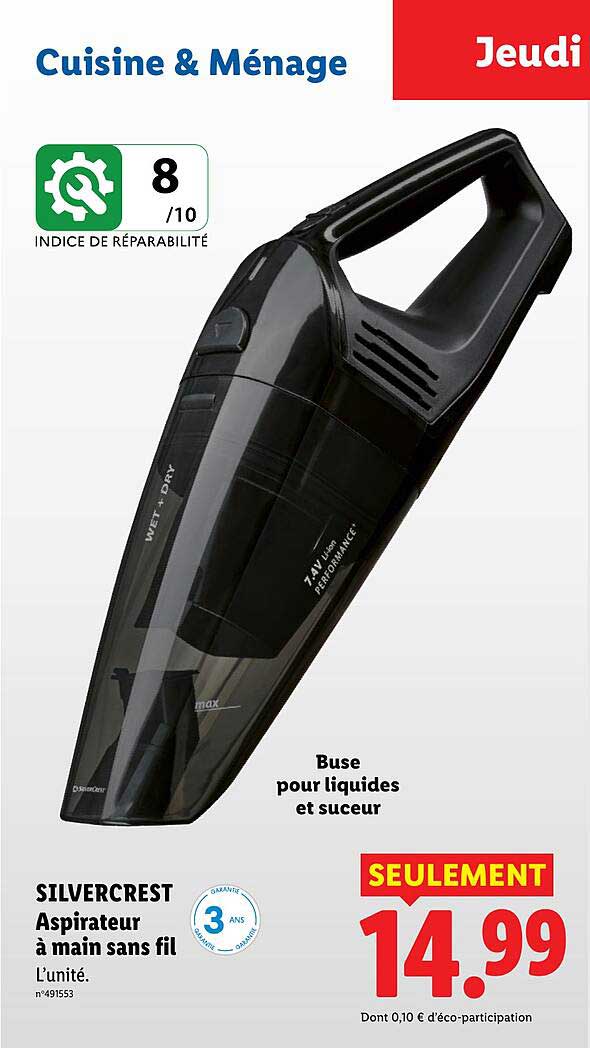 SILVERCREST Aspirateur à main sans fil