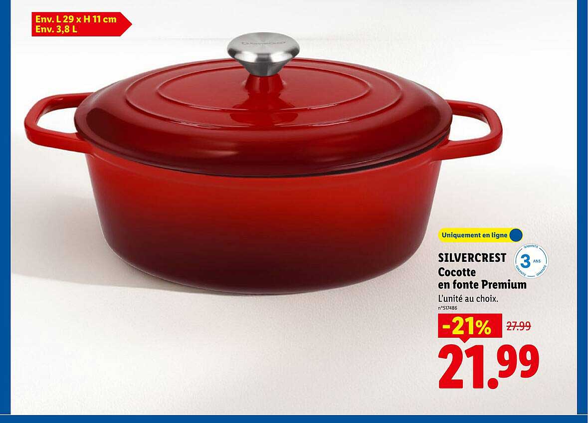 SILVERCREST Cocotte en fonte Premium