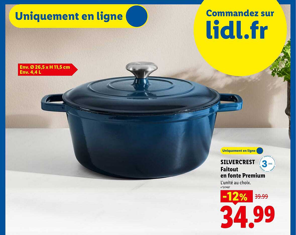SILVERCREST Faitout en fonte Premium