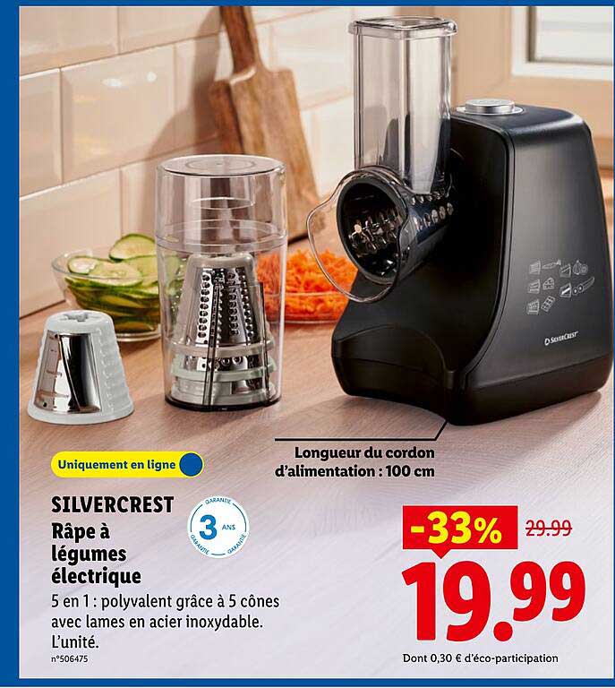 SILVERCREST Râpe à légumes électrique