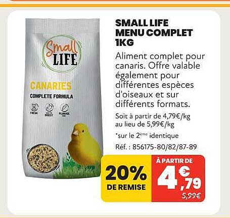 SMALL LIFE MENU COMPLET 1KG