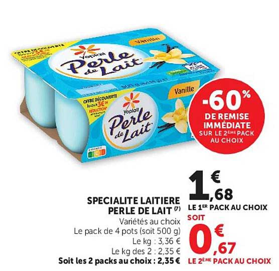 SPECIALITE LAITIERE PERLE DE LAIT
