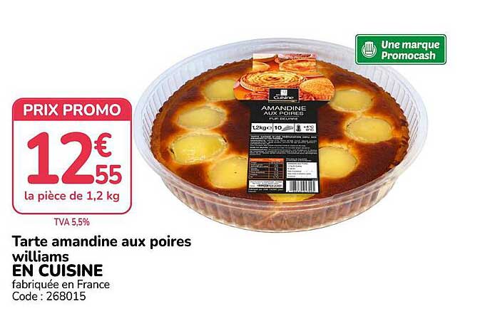Tarte amandine aux poires williams EN CUISINE