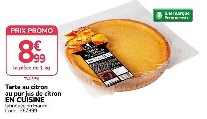 Tarte au citron au pur jus de citron EN CUISINE
