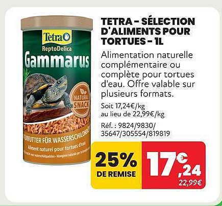TETRA - SÉLECTION D'ALIMENTS POUR TORTUES - 1L