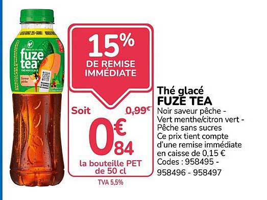 Thé glacé FUZE TEA