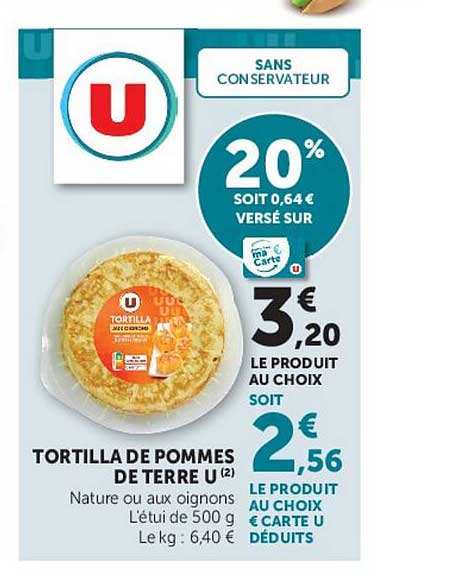 TORTILLA DE POMMES DE TERRE U