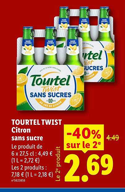 TOURTEL TWIST Citron sans sucre
