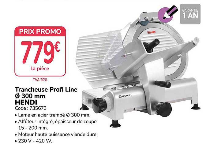 Trancheuse Profi Line Ø 300 mm HENDI