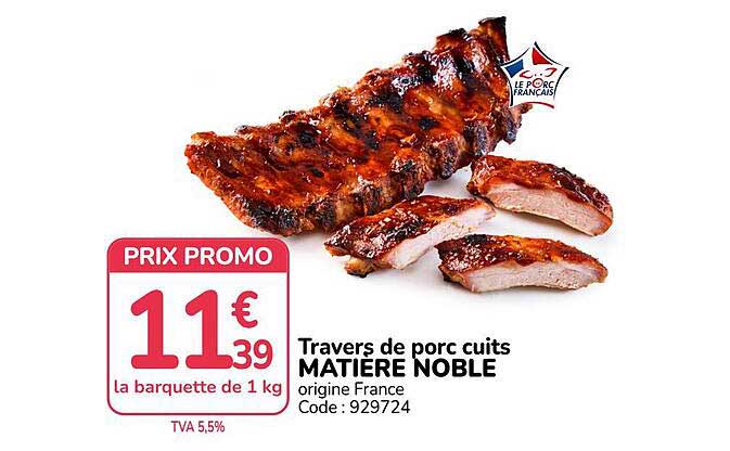Travers de porc cuits MATIERE NOBLE