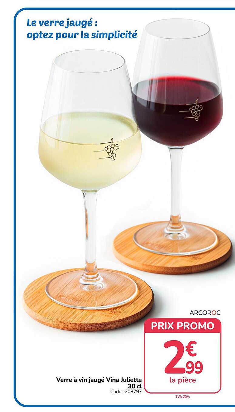 Verre à vin jaugé Vina Juliette 30 cl