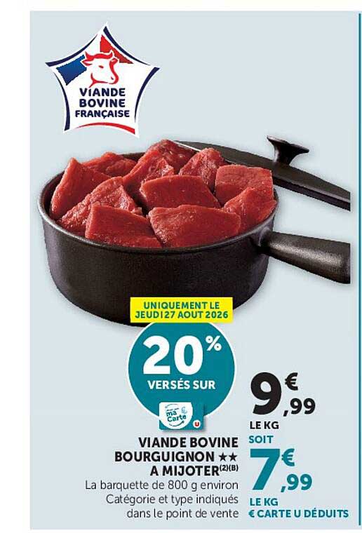 VIANDE BOVINE BOURGUIGNON ** A MIJOTER (2)(B)