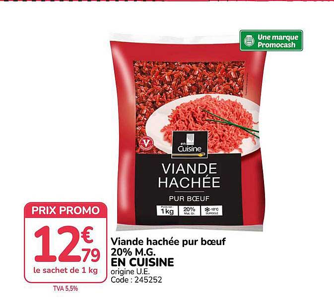 Viande hachée pur bœuf 20% M.G. EN CUISINE
