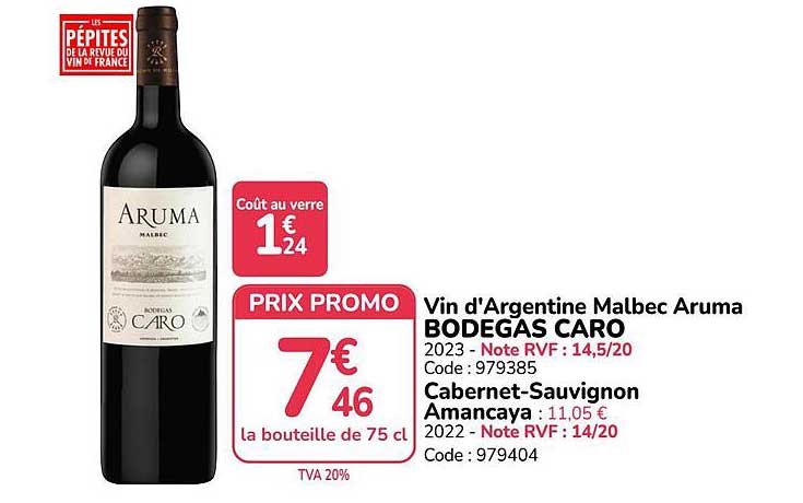 Vin d'Argentine Malbec Aruma BODEGAS CARO