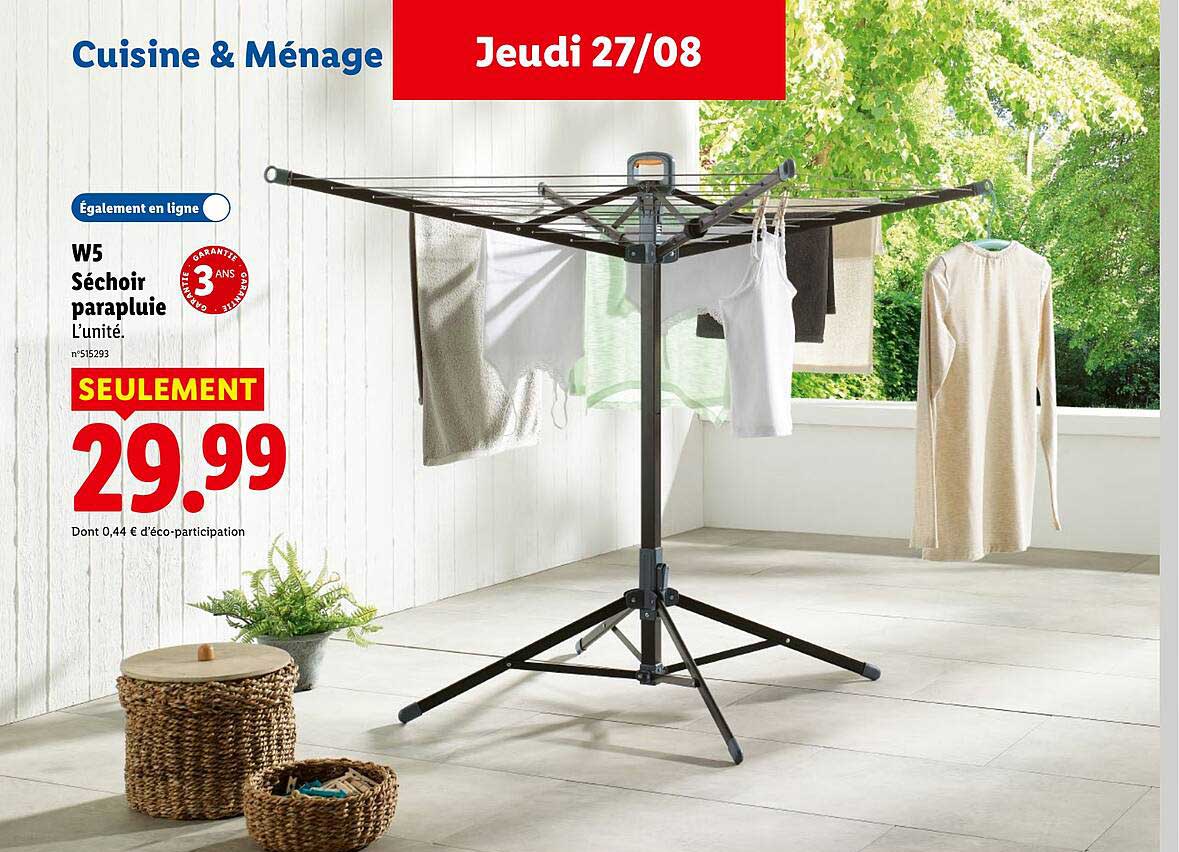 W5 Séchoir parapluie