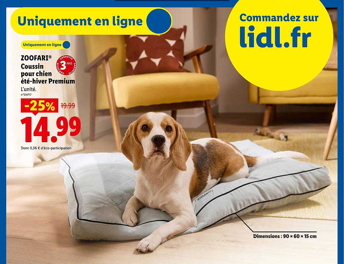 ZOOFARI® Coussin pour chien été-hiver Premium