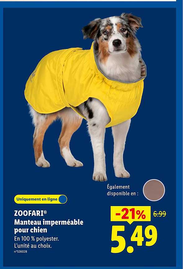 ZOOFARI® Manteau imperméable pour chien