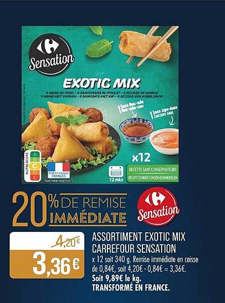 ASSORTIMENT EXOTIC MIX CARREFOUR SENSATION
