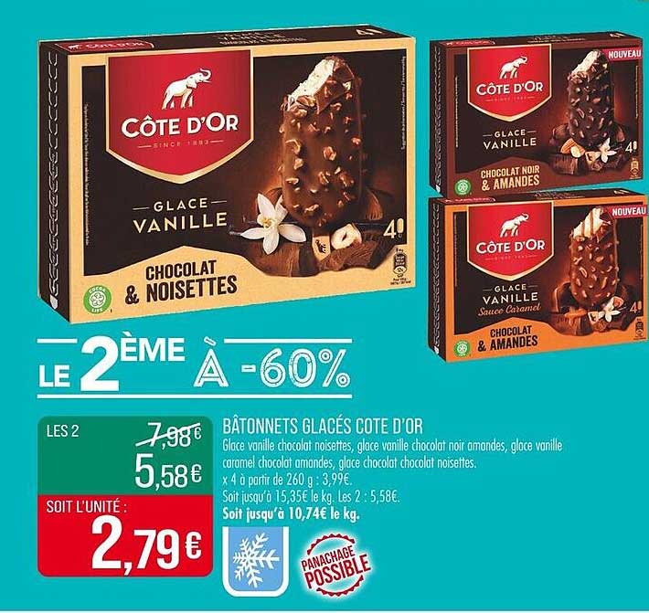 BAÎTONNETS GLACÉS COTE D'OR