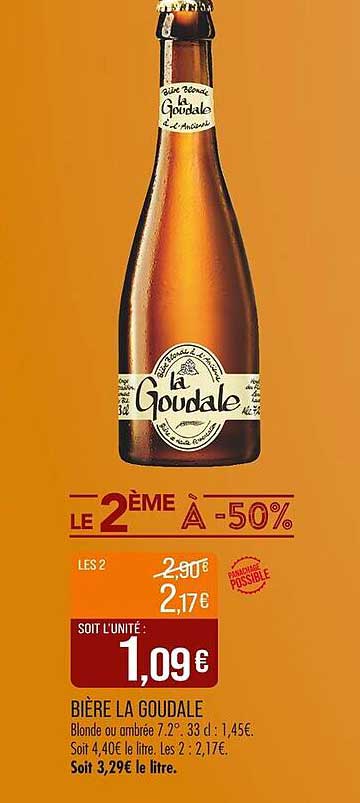 BIÈRE LA GOUDALE - LE 2ÈME À -50%